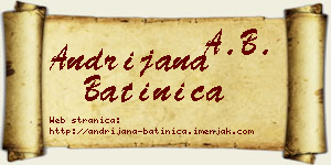 Andrijana Batinica vizit kartica